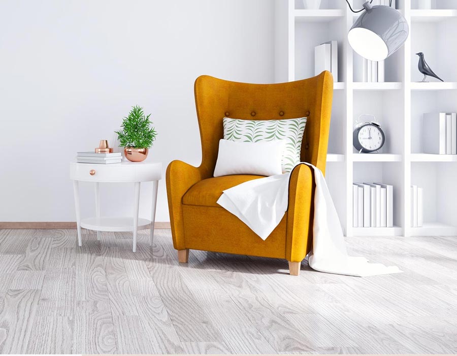 Chair and Silver Hardwood Floors